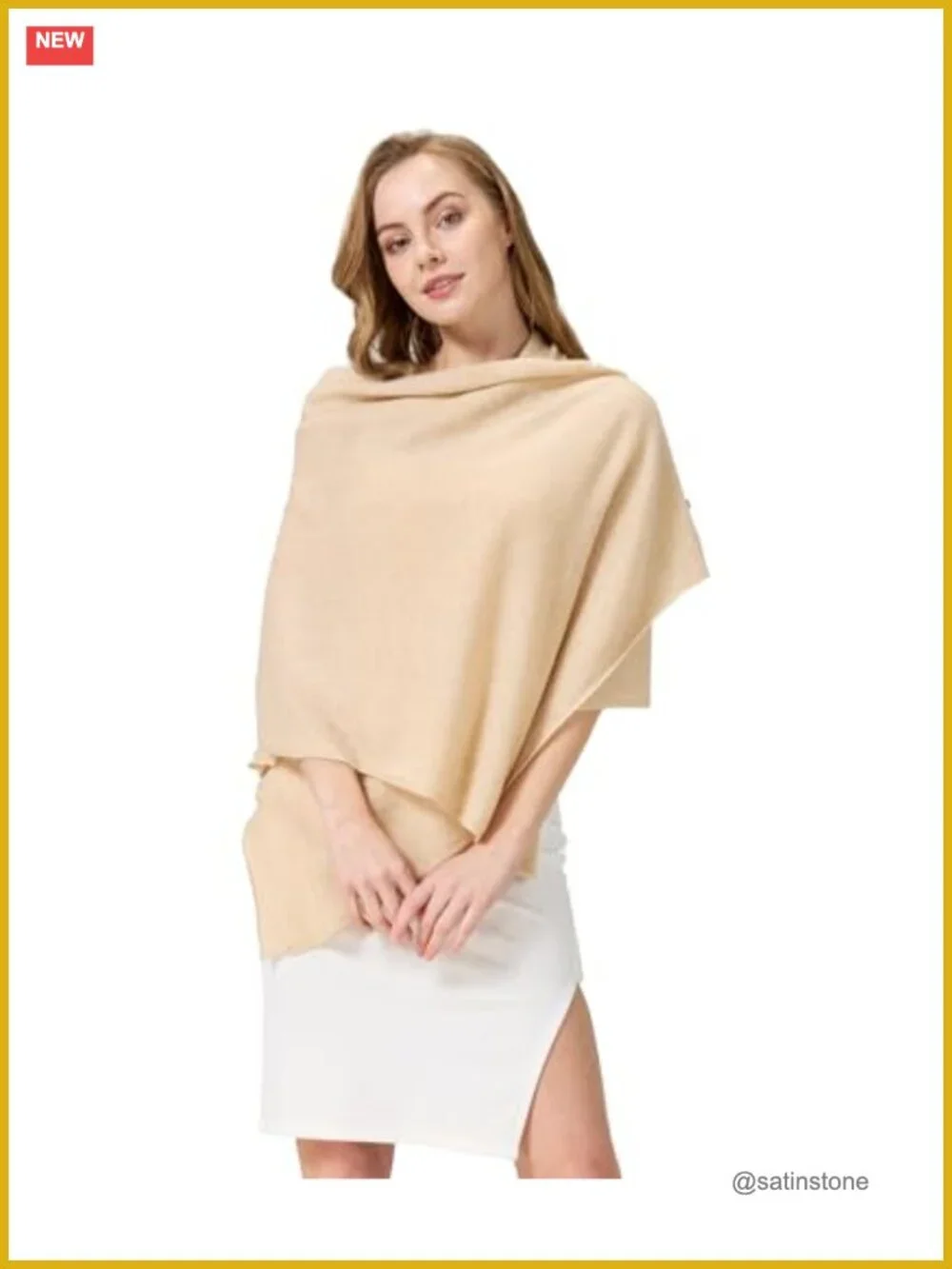 100% Cashmere Shawl Wrap Lightweight Travel Scarf Gift Box